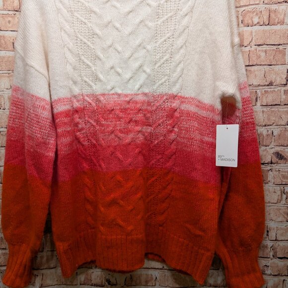 89th & Madison Red Spacedye Sweater Size Small NWT - Picture 2 of 10